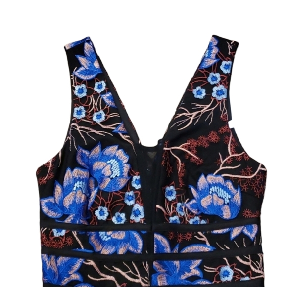 NORDSTROM NWT XS Harlyn black multi-color sleeveless dress - Picture 3 of 13